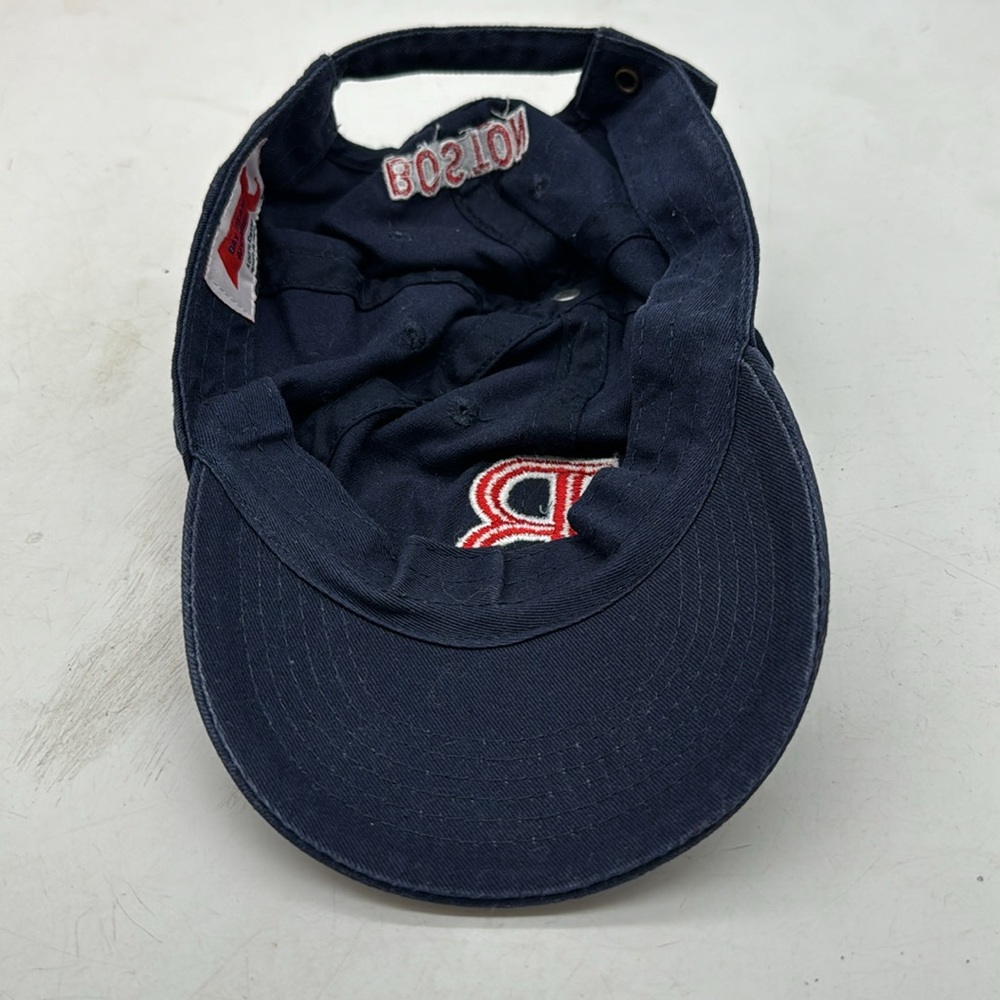 Boston Navy Blue Red Baseball Cap Hat Adjustable HT5305E - Picture 4 of 5